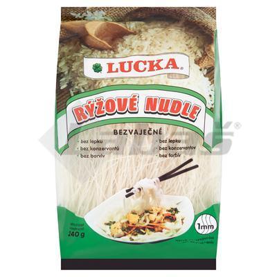 CESTOVINY NIŤOVKY VLASOVÉ RYŽOVÉ 240g LUCKA 1mm BEZLEP