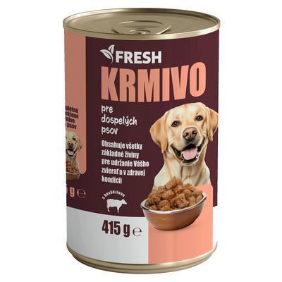KONZERVA PES HOVÄDZIE KÚSKY 415g FRESH