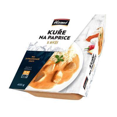 HOTOVÉ JEDLO KURČA NA PAPRIKE S RYŽOU 450g DOMA